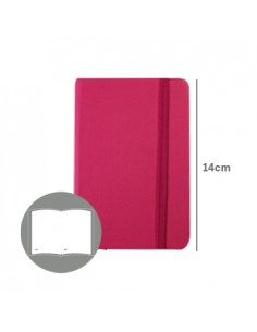 Bloco Notas Liso 14x9cm Semi Pele Rosa 116 Folhas