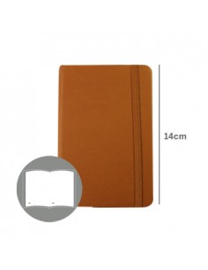 Bloco Notas Liso 14x9cm Semi Pele Camel 116 Folhas