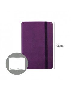 Bloco Notas Liso 14x9cm Semi Pele Roxo 116 Folhas
