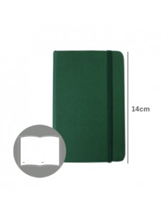 Bloco Notas Liso14x9cm Semi Pele Verde Esmeralda 116 Flh