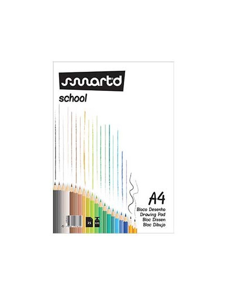 Bloco Papel Desenho A4 125gr 25 Folhas