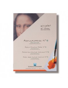 Bloco Papel Pintura Acrilica 17x24cm 420gr 20Folhas
