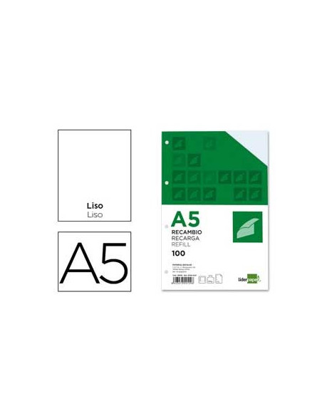 Recarga A5 Liso 100 Folhas 6 Furos
