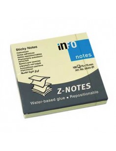 Bloco Adesivo Zig-Zag 75x75mm Amarelo 100Folhas