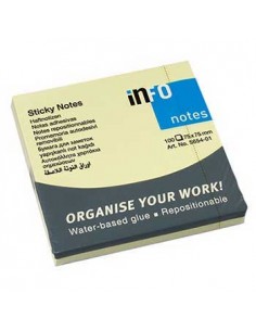 Bloco Adesivo Amarelo 75x75mm 100 folhas-1un