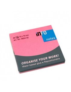 Bloco Adesivo Rosa Forte 75x75mm 80Folhas