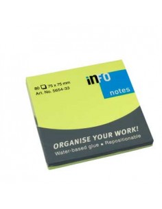 Bloco Adesivo Verde Forte 75x75mm 80Folhas