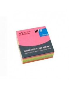 Bloco Adesivo Neon 75x75mm 100Folhas