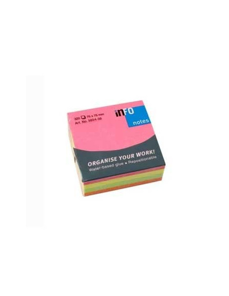Bloco Adesivo Neon 75x75mm 100Folhas