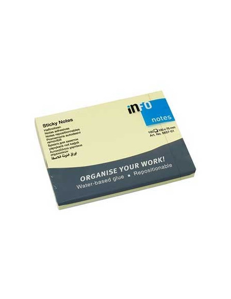 Bloco Adesivo Amarelo 100x75mm 100Folhas-1un