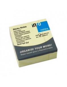 Bloco (Cubo) Adesivo Amarelo 50x50mm 240 Folhas