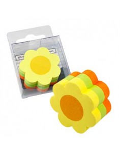 Bloco Adesivo Motivo Flor 50x50mm 3 Cores 225 Folhas