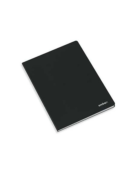 Caderno Agrafado Capa Preta A4 Liso 80 Folhas
