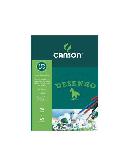 Bloco Desenho A2 Canson 120gr 24 Folhas