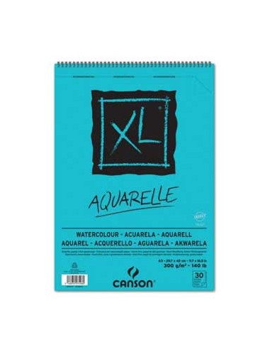 Bloco Espiralado A3 Canson XL Aquarelle 300gr 30 Folhas