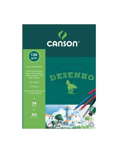 Bloco Desenho A3 Canson 120gr 24 Folhas