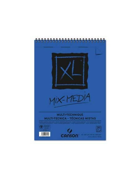 Bloco Espiralado A3 Canson XL Mix Media  300gr 30F