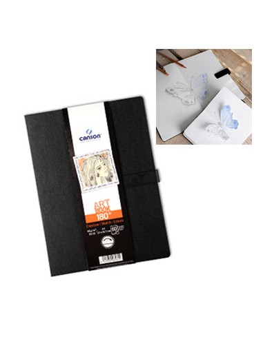 Caderno Canson Artbook 180º A4 96gr 80Fls