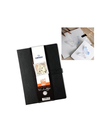 Caderno Canson Artbook 180º A4 96gr 80Fls