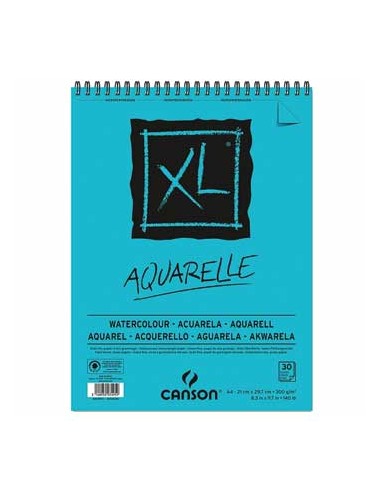 Bloco Espiralado A4 Canson XL Aquarelle 300gr 30 Folhas