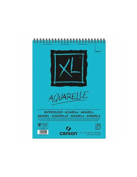 Bloco Espiralado A4 Canson XL Aquarelle 300gr 30 Folhas