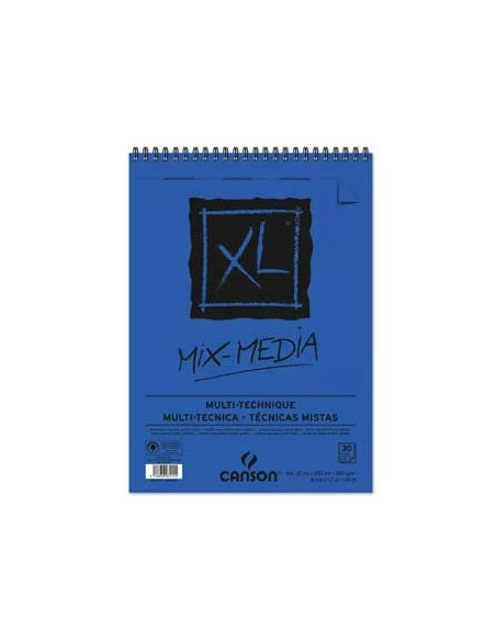 Bloco Espiralado Canson XL Mix Media A4 300gr 30F