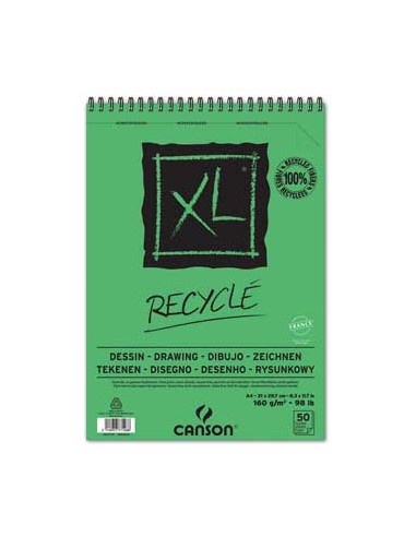 Bloco Espiralado Canson XL Recycle A4 160gr 50F