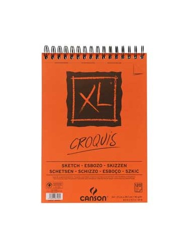 Bloco Espiralado Canson XL Croquis A4 90gr 120Fls