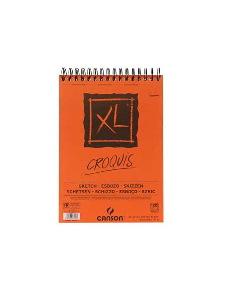 Bloco Espiralado Canson XL Croquis A4 90gr 120Fls