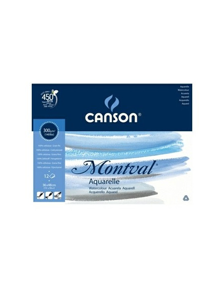 Bloco Colado Canson Montval 240x320mm 300gr 12 Folhas