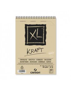 Bloco Espiralado Canson XL Kraft A5 90gr 40F
