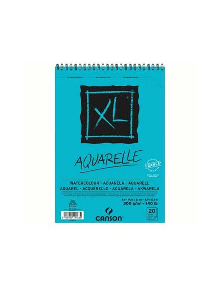 Bloco Espiralado A5 Canson XL Aquarelle 300gr 20 Folhas