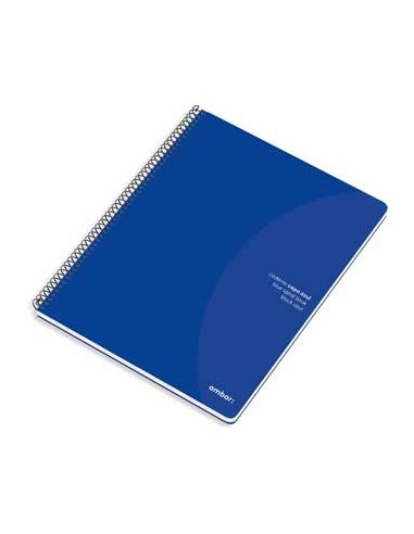 Caderno Espiral Ambar C/Azul A4 Pautado 70gr 80Fls