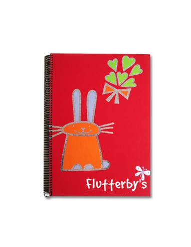 Caderno Espiral Capa Dura Flutterbys A4 Quadriculado 80 Fls