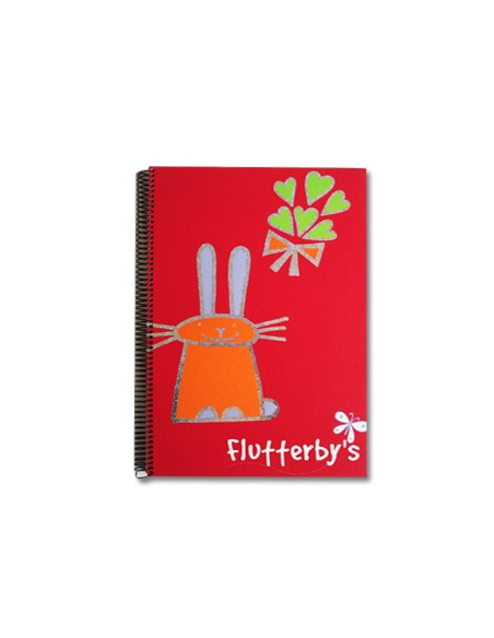 Caderno Espiral Capa Dura Flutterbys A4 Quadriculado 80 Fls