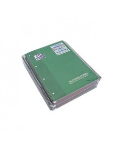 Caderno Espiral Oxford Plastico 3 Separadores A4 Quadr,120 F