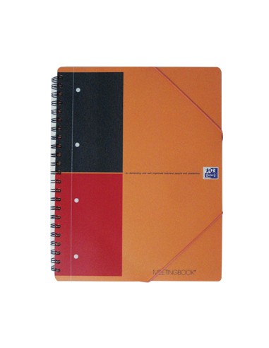 Caderno Espiral Oxford Meeting Book Plastico Pautado Laranja