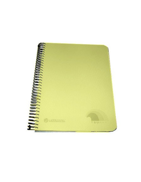 Caderno Espiral Tsunami A4 Quadriculado 160 Fls amarelo
