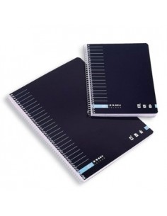 Caderno Espiral Ambar A5 C/Azul Quadriculado 80F 70Grs Basic