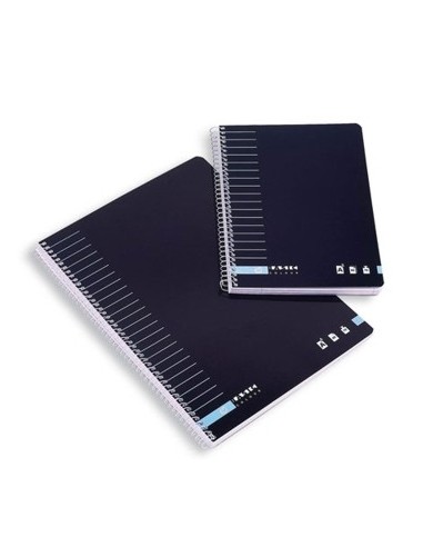 Caderno Espiral Ambar A5 C/Azul Quadriculado 80F 70Grs Basic