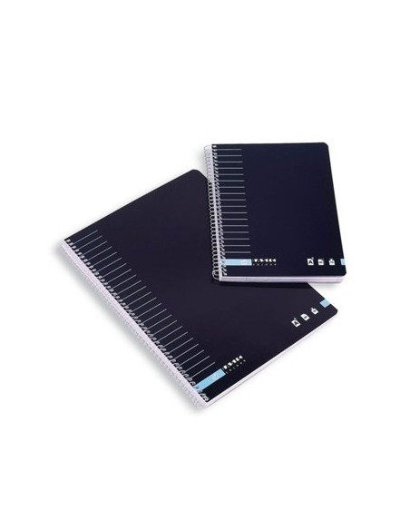 Caderno Espiral Ambar A5 C/Azul Quadriculado 80F 70Grs Basic