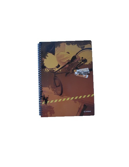 Caderno Espiral Ambar Mad Speed A5 Quadriculado 120 Folhas