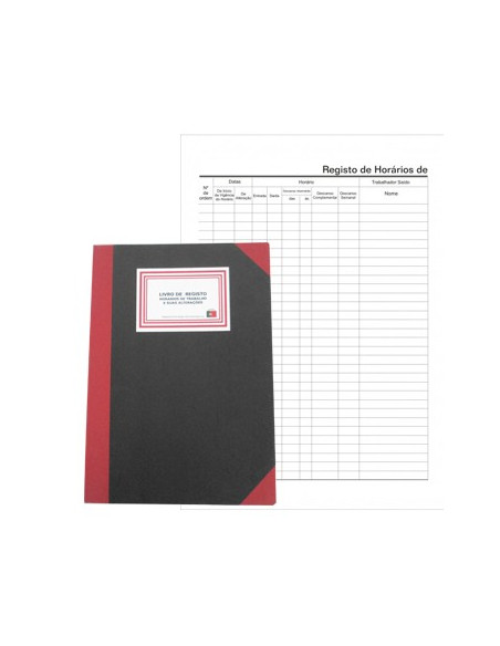 Livro Ponto Registo de Horario de Trabalho e suas Alterac