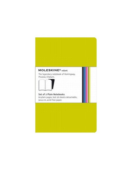 Volant de Bolso Pautado Moleskine Verde Claro Pack 2un