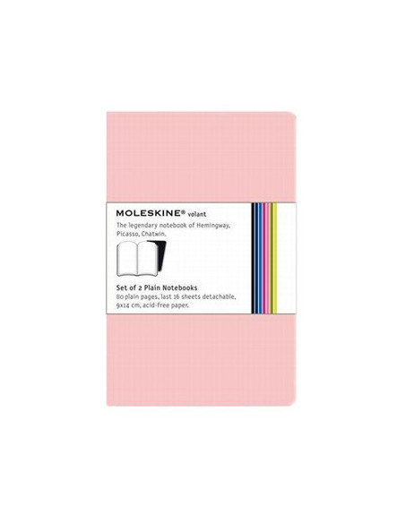 Volant XS Pautado Moleskine Rosa Pack 2un