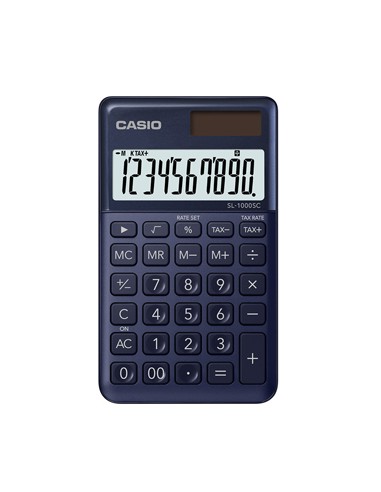 Calculadora de Bolso Casio SL1000SCNY Azul Escuro 10 Digitos