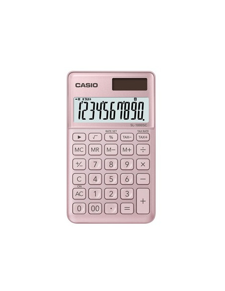 Calculadora de Bolso Casio SL1000SCPK Rosa Claro10 Digitos
