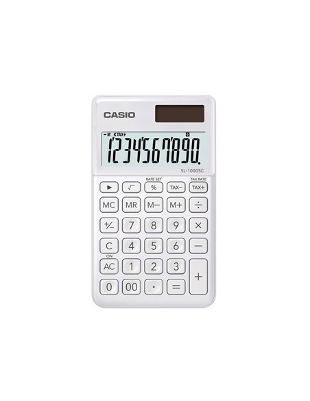 Calculadora de Bolso Casio SL1000SCWE Branco 10 Digitos