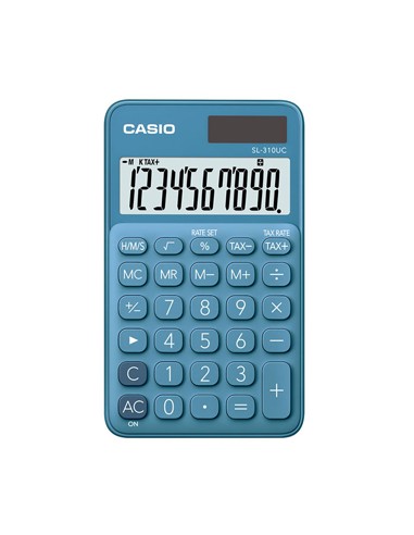 Calculadora de Bolso Casio SL310UCBU Azul Turquesa 8 Digitos