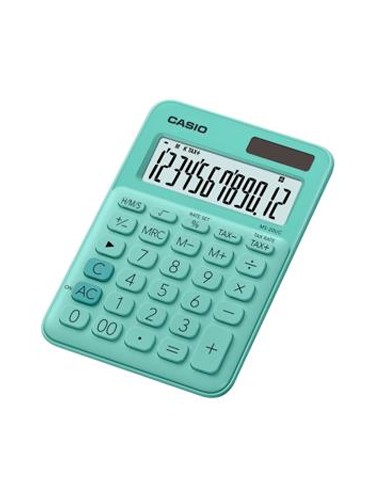 Calculadora de Secretaria Casio MS20UCGN Verde Claro12Digito